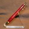 0051 - Cocobolo Titanium Gold Long Click Pen