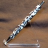 0044 - Coffee Bean Rhodium Long Click Pen
