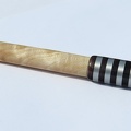 0052 - Maple Segmented Black Titanium Long Click Pen