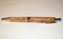 0034 - "Three Maple" Rhodium Long Click Pen