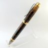 0102 - Gmelia Burl Black Titanium/Titanium Gold Cigar Pen