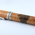 0121 - Segmented Australian Lacewood Rhodium Emperor Fountain Pen (21583 visits) This large fountain pen features segmented barrels crafted from multiple species of wood. The main p... 0121 - Segmented Australian Lacewood Rhodium Emperor Fountain Pen